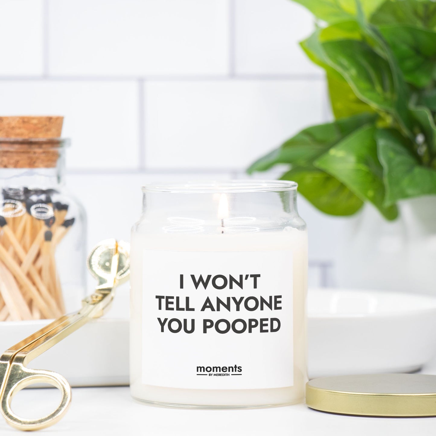 I Won't Tell Anyone You Pooped Candle
