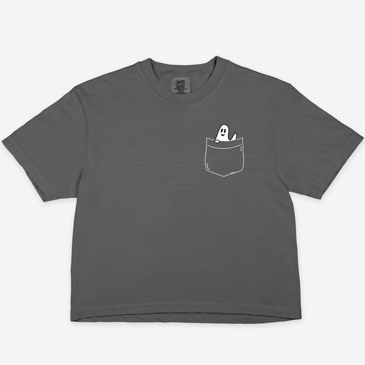 Ghost in Pocket Comfort Colors Boxy Tee