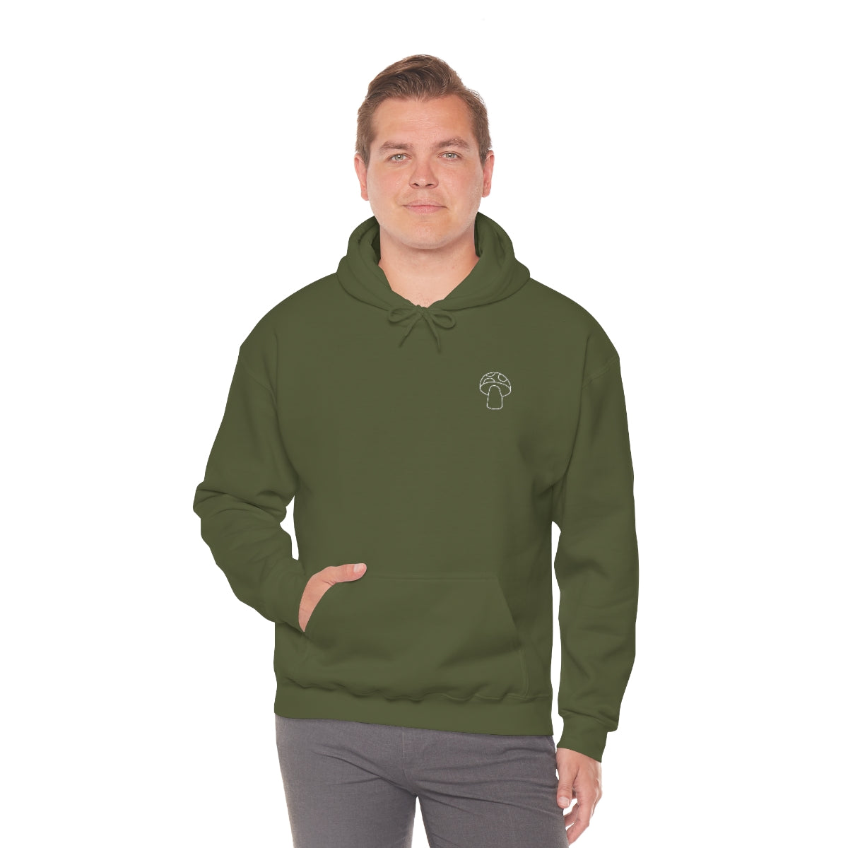 Little Mushroom Outline Unisex Heavy Blend™ Hooded Sweatshirt