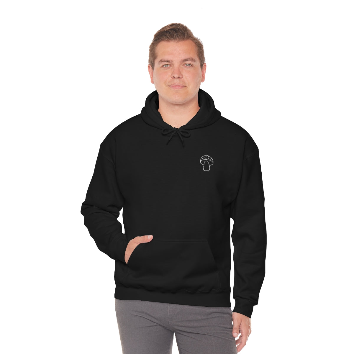 Little Mushroom Outline Unisex Heavy Blend™ Hooded Sweatshirt