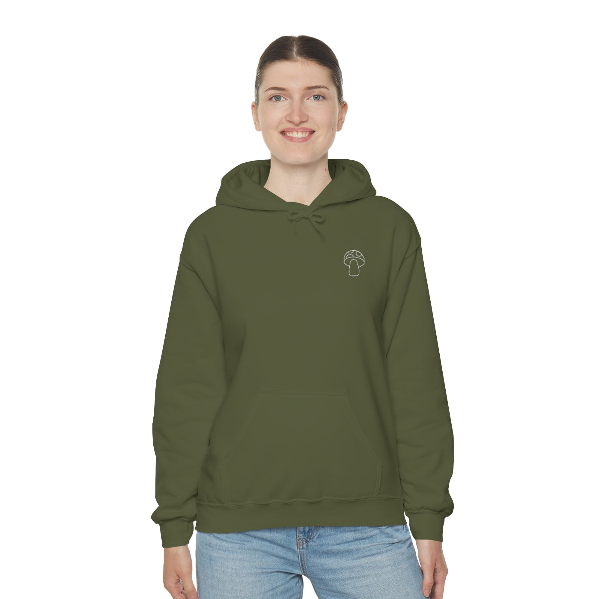 Little Mushroom Outline Unisex Heavy Blend™ Hooded Sweatshirt