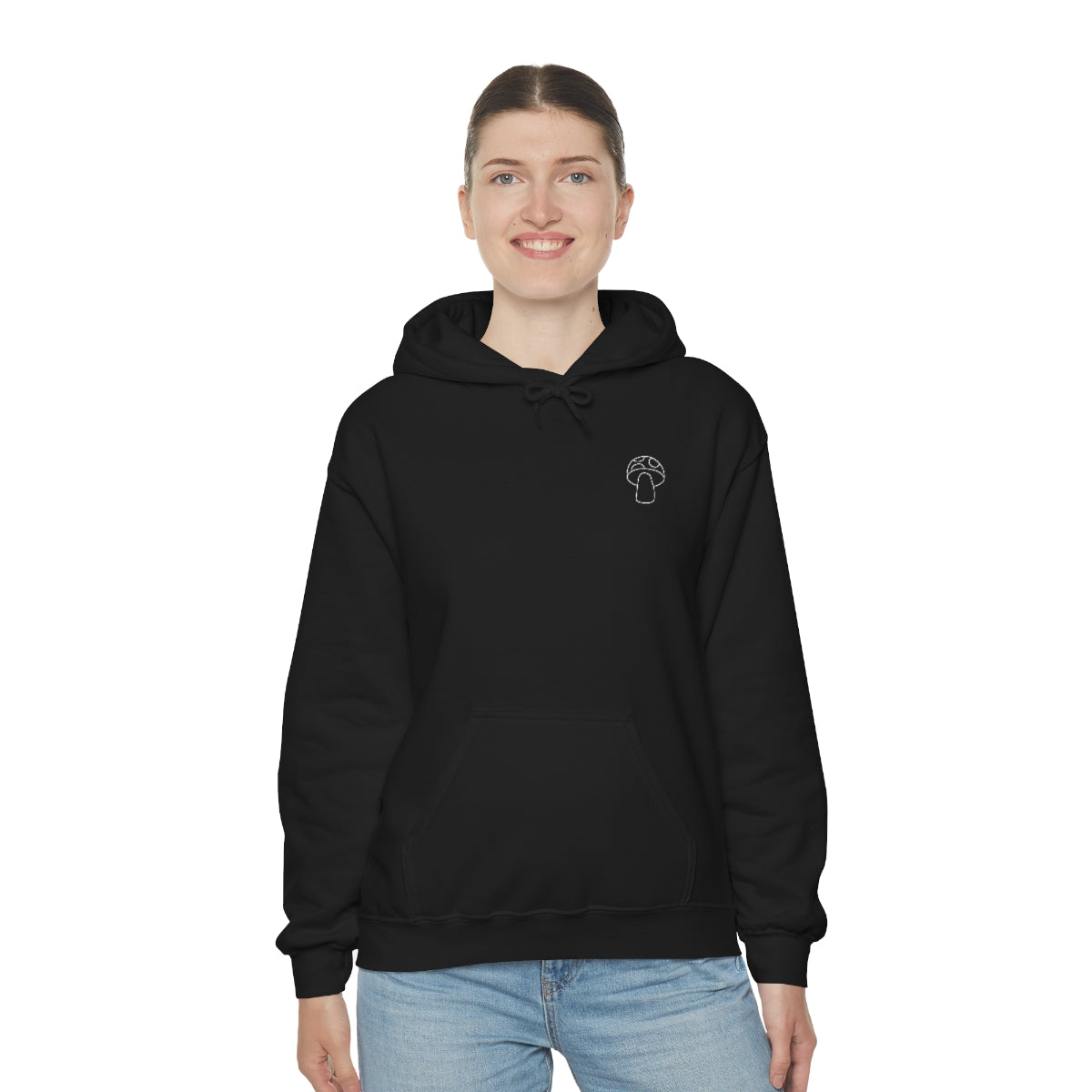 Little Mushroom Outline Unisex Heavy Blend™ Hooded Sweatshirt