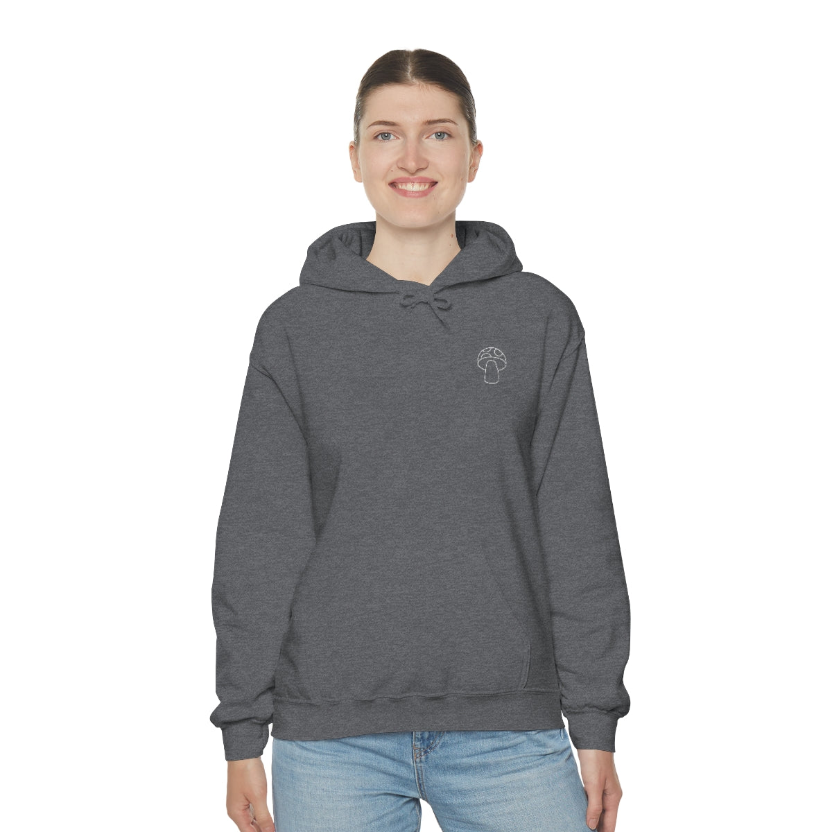 Little Mushroom Outline Unisex Heavy Blend™ Hooded Sweatshirt